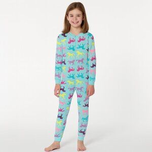Joe Boxer Kids One Piece Fleece Pajama Long Sleeves Large 10-12 Gently Loved